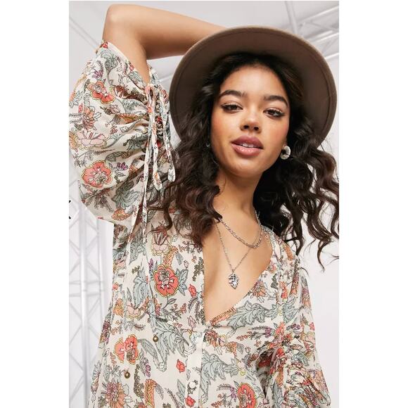 Free People Earth Folk Maxi Dress in Tea Combo - Picture 10 of 11